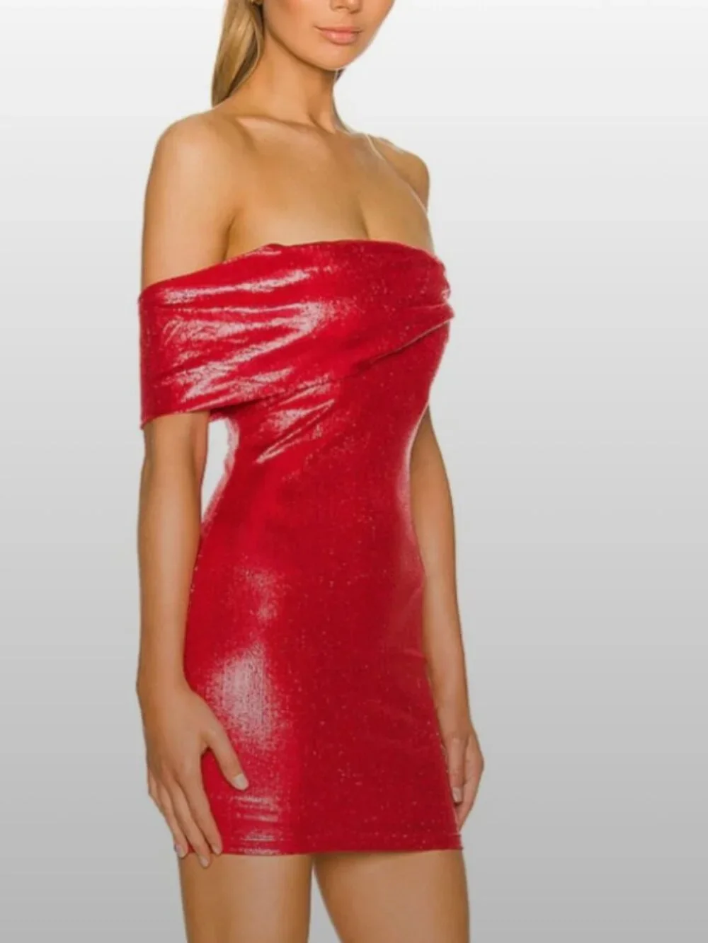 Superdown - Red Shimmer Mini Dress - Revolve Red Mini Dress - Picture 2 of 5